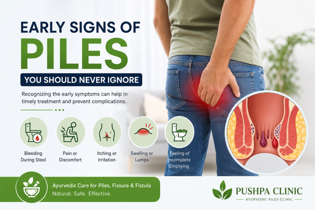 Early signs of piles